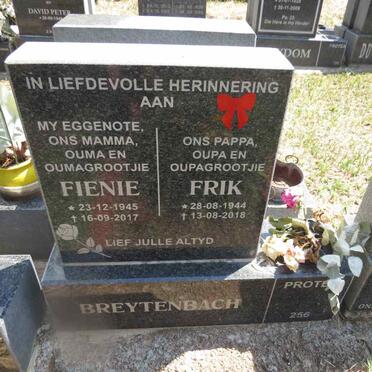 BREYTENBACH Frik 1944-2018 & Fienie 1945-2017