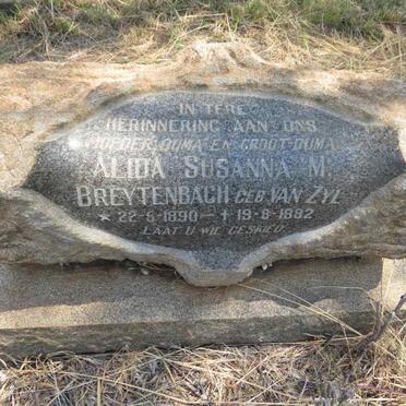 BREYTENBACH Alida Susanna M. nee VAN ZYL 1890-1982