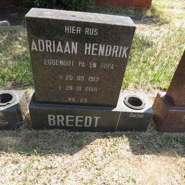 BREEDT Adriaan Hendrik 1919-2001