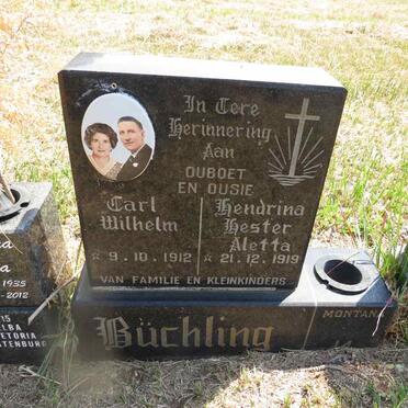 BUCHLING Carl Wilhelm 1912- & Hendrina Hester Aletta 1919- 