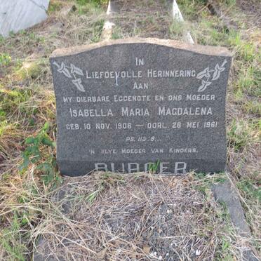 BURGER Isabella Maria Magdalena 1906-1961