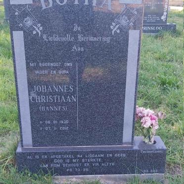 BOTHA Johannes Christiaan 1930-2012