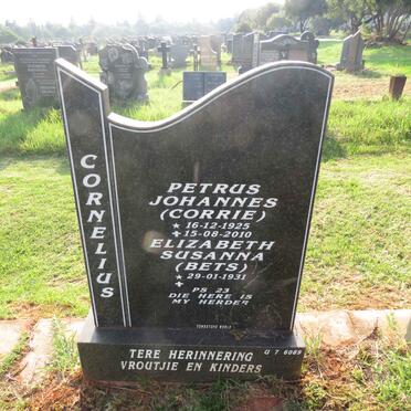 CORNELIUS Petrus Johannes 1925-2010 & Elizabeth Susanna 1931-