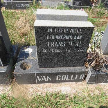 COLLER F.J., van 1926-2005
