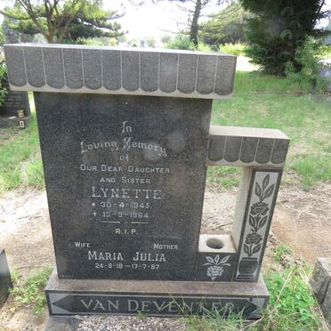 DEVENTER Maria Julia, van 1918-1987 :: VAN DEVENTER Lynette 1945-1964