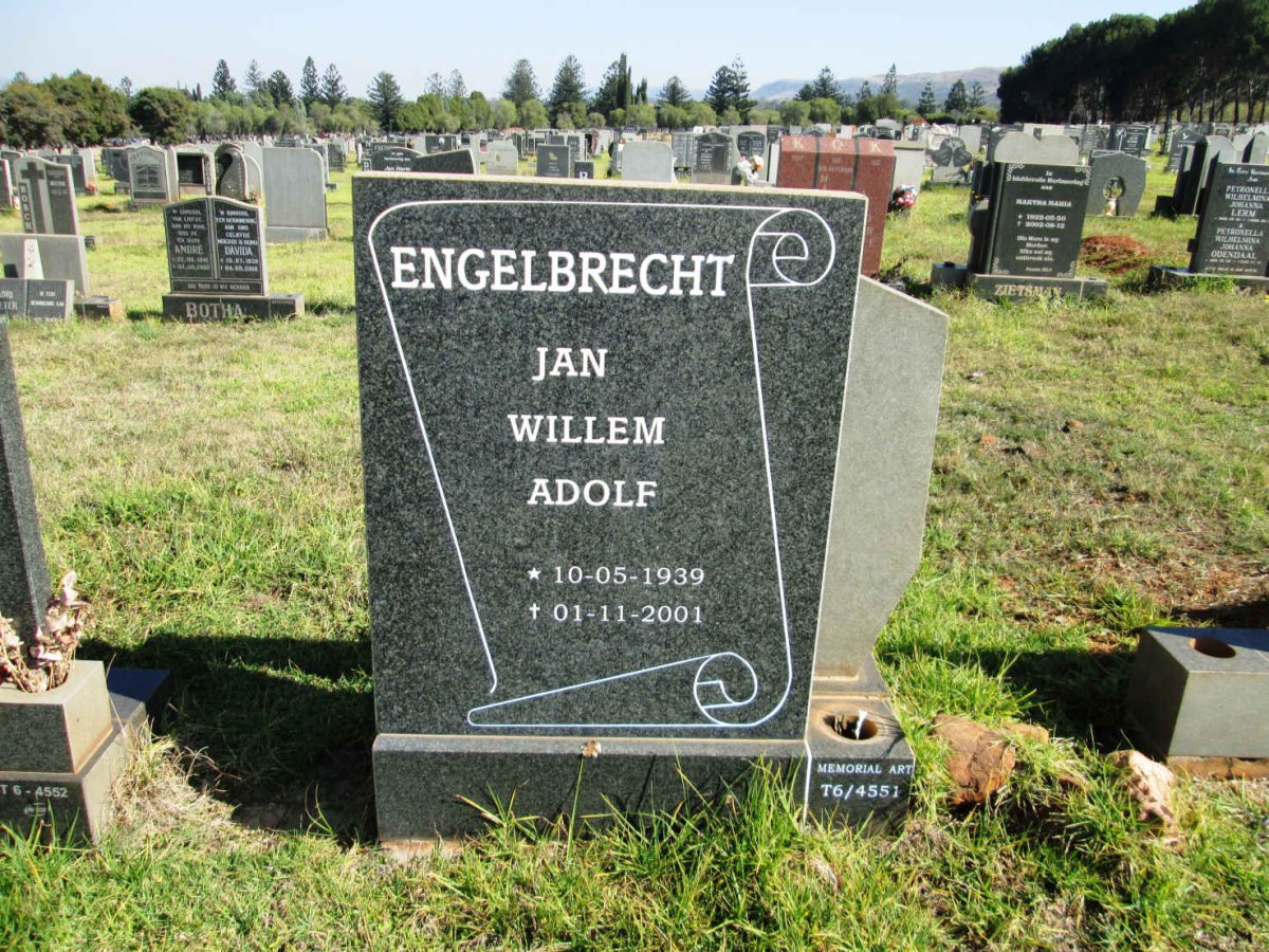 ENGELBRECHT Jan Willem Adolf 1939-2001