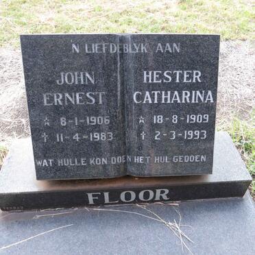 FLOOR John Ernest 1906-1983 & Hester Catharina 1909-1993