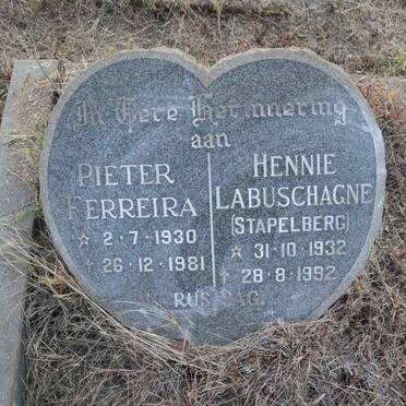 FERREIRA Pieter 1930-1981 & Hennie Labuschagne STAPELBERG 1932-1992