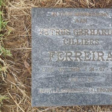 FERREIRA Petrus Gerhardus Cilliers 1918-1999