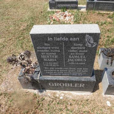 GROBLER Samuel Jacobus 1946-  & Hester Maria 1951-2018