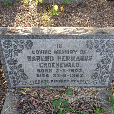 GROENEWALD Barend Hermanus 1903-1962