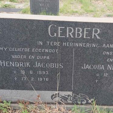 GERBER Hendrik Jacobus 1893-1976 & Jacoba Nicolasiena 1909- 