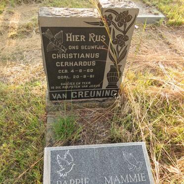 GREUNING ?, van 1928-2010 & ? 1931-2009 :: VAN GREUNING Christianus Gerhardus 1960-1961 _1