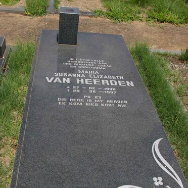 HEERDEN Maria Susanna Elizabeth, van 1906-1997