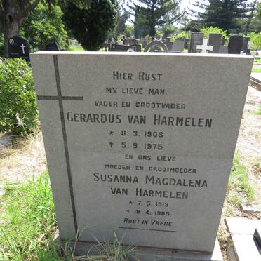 HARMELEN Gerardus, van 1908-1975 & Susanna Magdalena 1913-1985