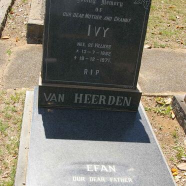 HEERDEN Efan, van 1921-1988  :: VAN HEERDEN Ivy nee DE VILLIERS 1882-1971