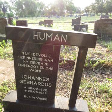 HUMAN Johannes Gerhardus 1922-1989