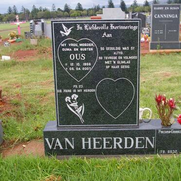 HEERDEN Ous, van 1956 -2007