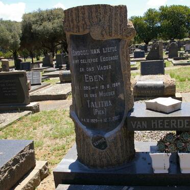 HEERDEN Eben, van 1926-1984 &amp; Talitha PIEK 1929-2007
