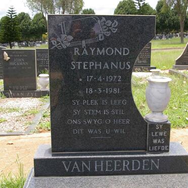 HEERDEN Raymond Stephanus, van 1972-1981
