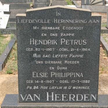 HEERDEN Hendrik Petrus, van 1907-1964 &amp; Elsie Philippina 1907-1982