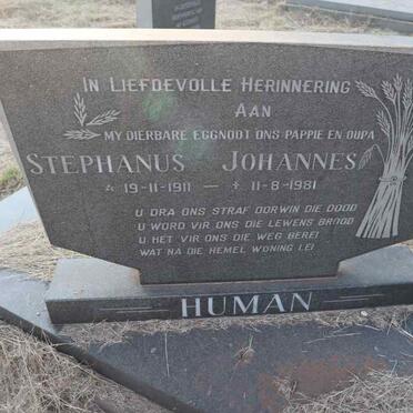 HUMAN Stephanus Johannes 1911-1981
