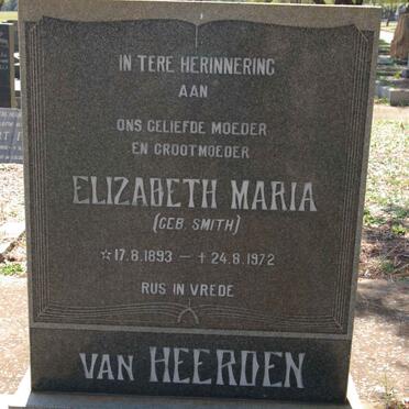 HEERDEN Elizabeth Maria, van nee SMITH 1893-1972
