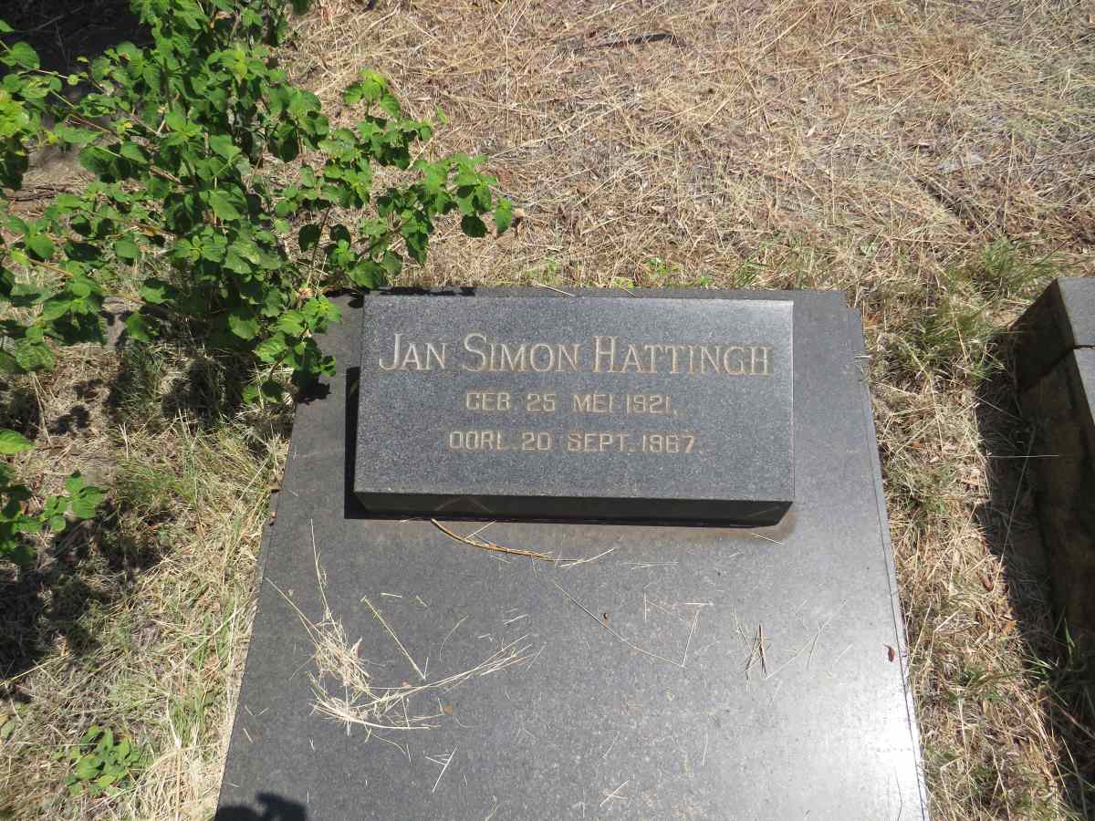 HATTINGH Jan Simon 1921-1967