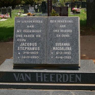 HEERDEN Jacobus Stephanus, van 1905-1980 &amp; Susanna Magdalena 1910-1985