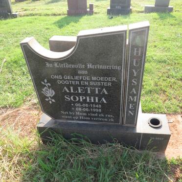HUYSAMEN Aletta Sophia 1948-1998