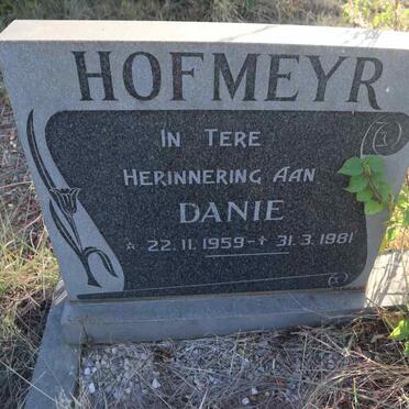 HOFMEYR Danie 1959-1981
