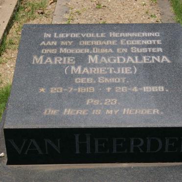 HEERDEN Marie Magdalena, van nee SMIDT 1919-1968