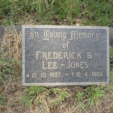 JONES Frederick B., LEE- 1897-1965