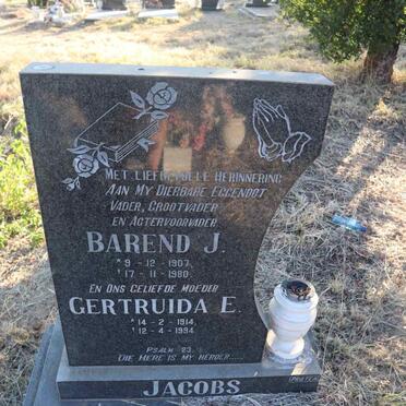 JACOBS Barend J. 1907-1980 & Gertruida E. 1914-1994