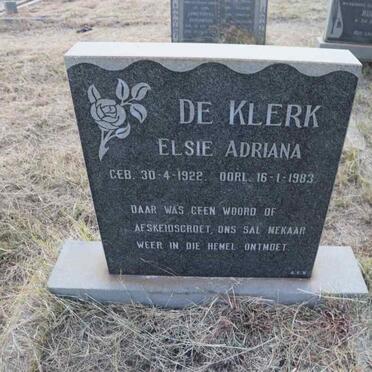KLERK Elsie Adriana, de 1922-1983