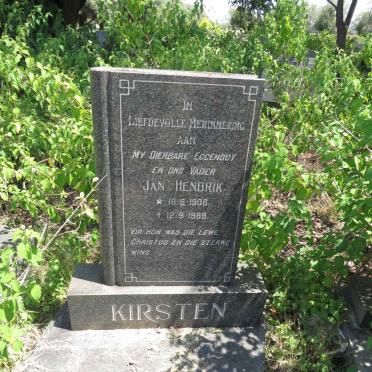 KIRSTEN Jan Hendrik 1906-1969