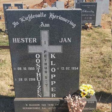 KLOPPER Jan 1954- :: OOSTHUIZEN Hester 1955-2018
