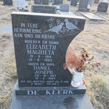 KLERK Daniel Joseph, de 1917-1984 & Elizabeth Magrieta 1918-1983