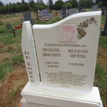 KOKER Gert Petrus, de 1936- & Barbara Christina 1943-2021