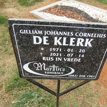 KLERK Gilliam Johannes Cornelius, de 1971-2021