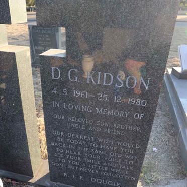 KIDSON D.G. 1961-1980