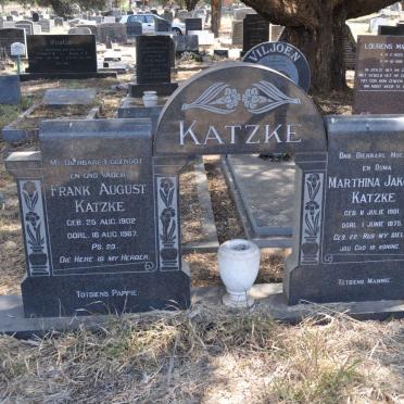 KATZKE Frank August 1902-1967 &amp; Marthina Jakoba 1901-1975