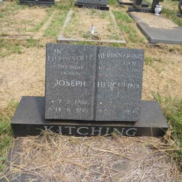 KITCHING Joseph 1909-1998 & Herculina J. 1912-1984