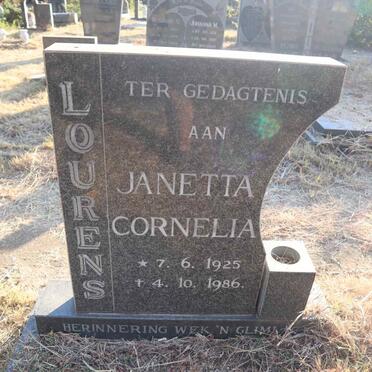 LOURENS Janetta Cornelia 1925-1986