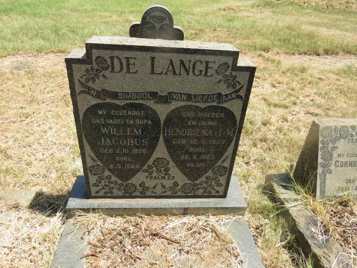 LANGE Willem Jacobus, de 1898-1964 & Hendriena J.M. 1903-1993