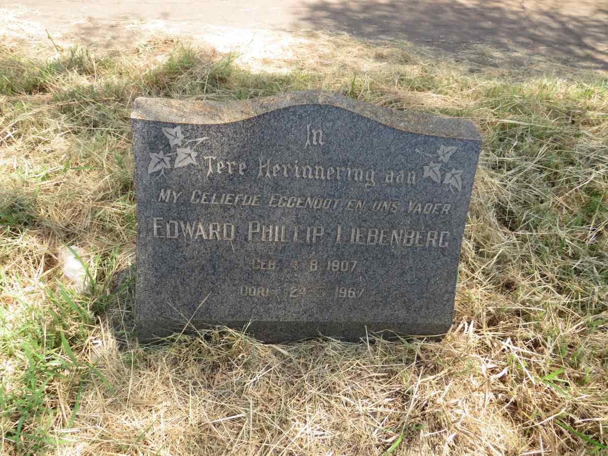 LIEBENBERG Edward Phillip 1907-1967
