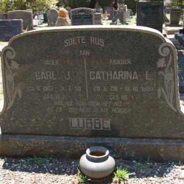 LUBBE Carl J. 1907-1959 &amp; Catharina L. 1911-1980