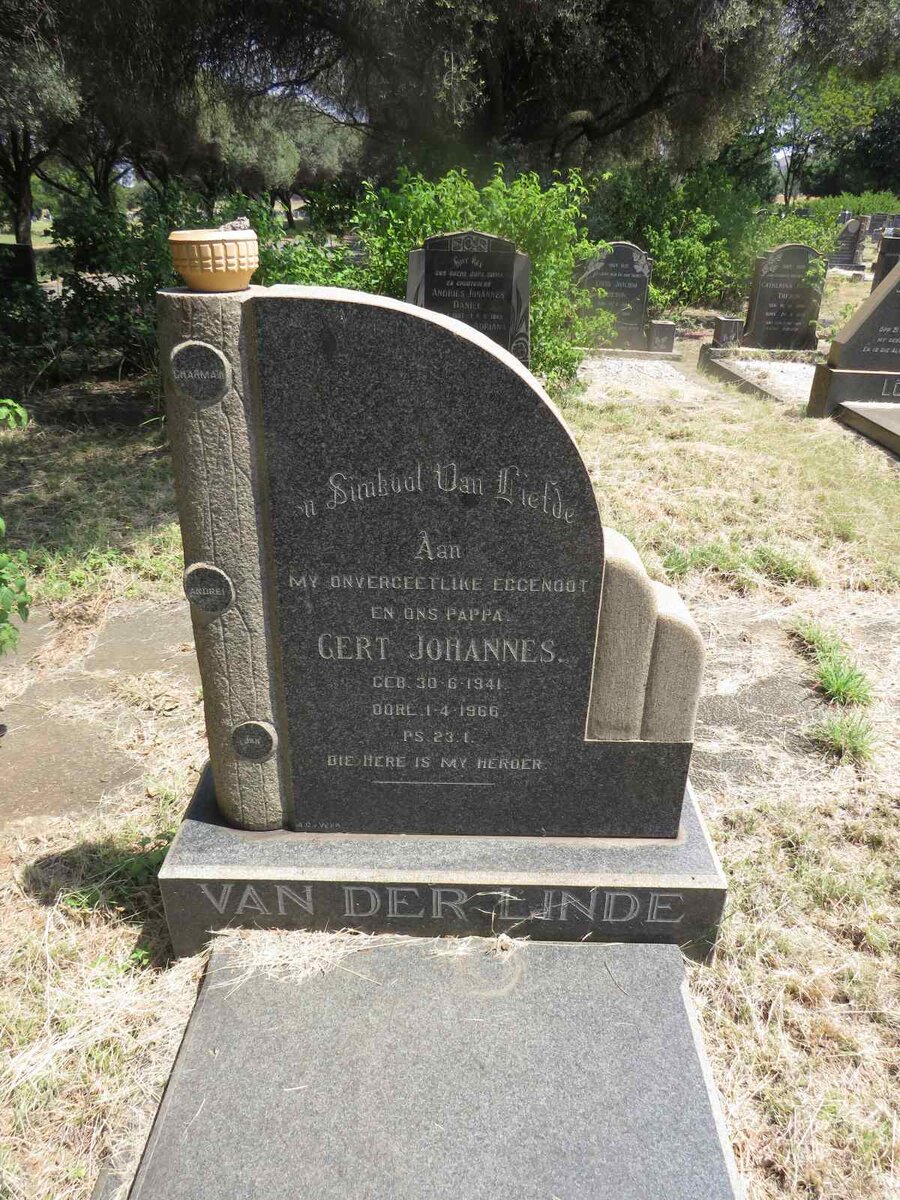 LINDE Gert Johannes, van der 1941-1966