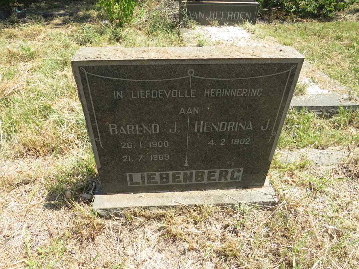 LIEBENBERG Barend J. 1900-1969 & Hendrina J. 1902-