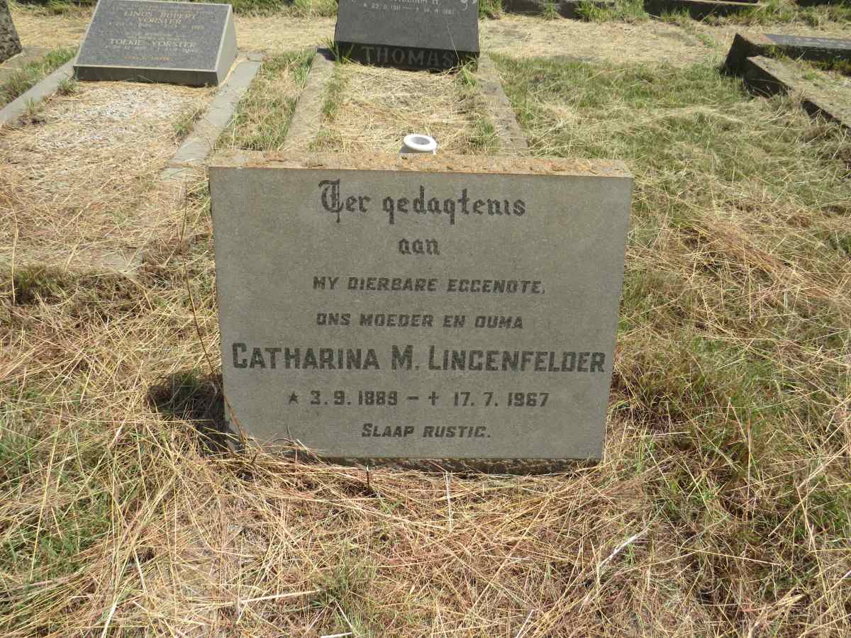 LINGENFELDER Catharina M. 1889-1967